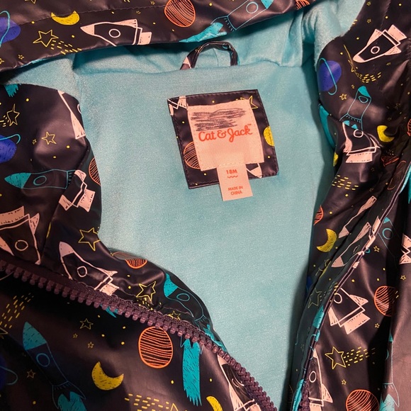 18 month raincoat space ship print - Picture 3 of 3